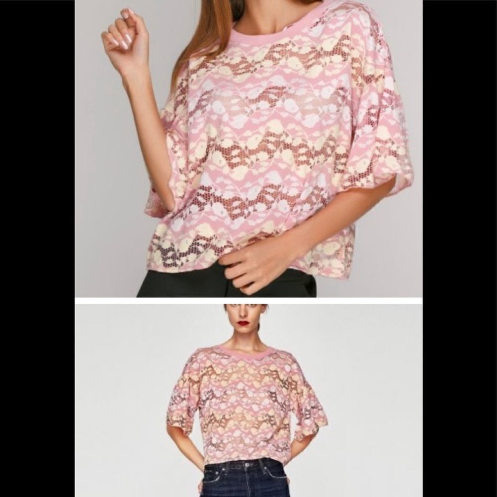 ZARA lace top sz M - Picture 5 of 7